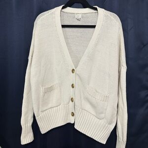 A New Day Women's Off-White Cardigan Sweater